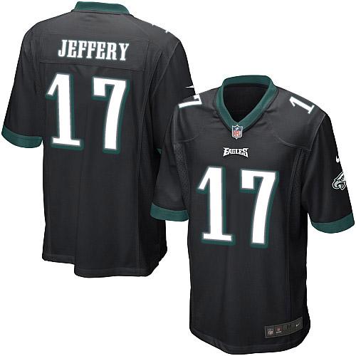 Nike Eagles #17 Alshon Jeffery Black Alternate Youth Stitched NFL New Elite Jersey